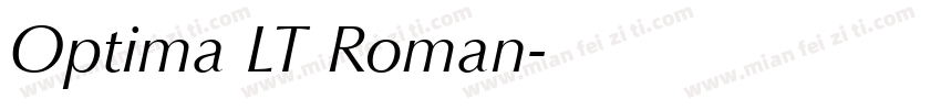 Optima LT Roman字体转换